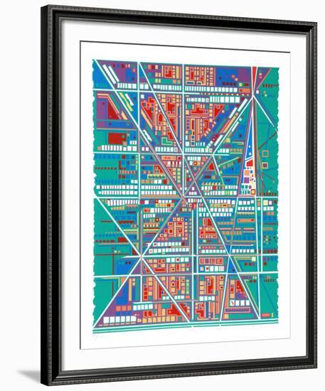 City 368-Risaburo Kimura-Framed Limited Edition