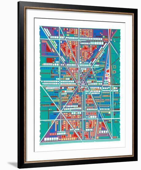 City 368-Risaburo Kimura-Framed Limited Edition