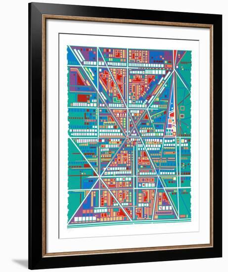 City 368-Risaburo Kimura-Framed Limited Edition