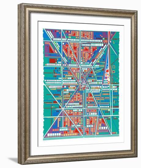 City 368-Risaburo Kimura-Framed Limited Edition