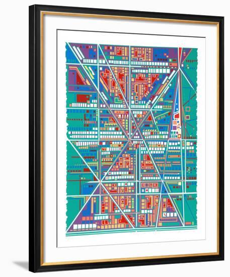City 368-Risaburo Kimura-Framed Limited Edition