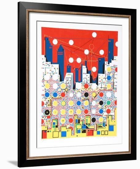 City 369-Risaburo Kimura-Framed Limited Edition