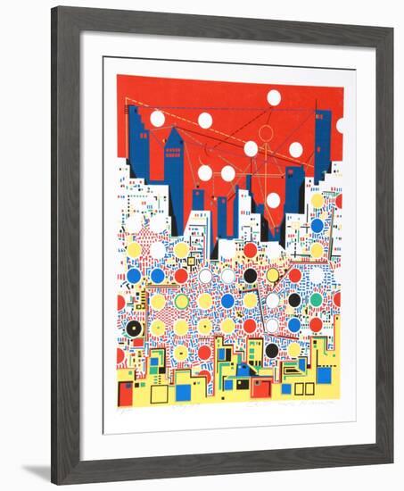 City 369-Risaburo Kimura-Framed Limited Edition