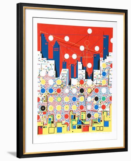 City 369-Risaburo Kimura-Framed Limited Edition