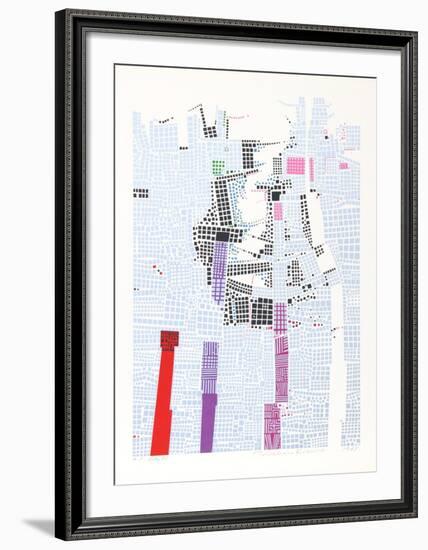 City 85-Risaburo Kimura-Framed Limited Edition