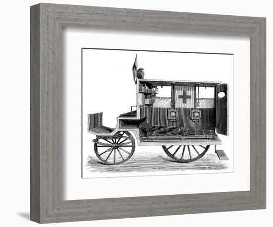 City Ambulance, 19th Century-Science Photo Library-Framed Photographic Print