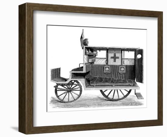 City Ambulance, 19th Century-Science Photo Library-Framed Photographic Print