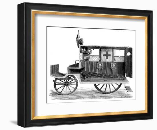 City Ambulance, 19th Century-Science Photo Library-Framed Photographic Print