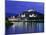 City and Castle at Night from the River, Salzburg, Austria, Europe-Nigel Francis-Mounted Photographic Print