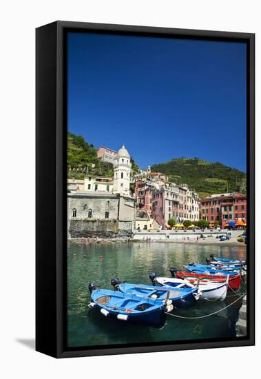 City and Church of Santa Margherita d'Antiochia of Vernazza, Italy-Terry Eggers-Framed Premier Image Canvas