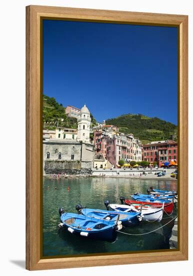 City and Church of Santa Margherita d'Antiochia of Vernazza, Italy-Terry Eggers-Framed Premier Image Canvas