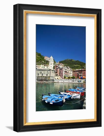 City and Church of Santa Margherita d'Antiochia of Vernazza, Italy-Terry Eggers-Framed Photographic Print