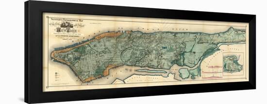 City And Island Of Ny 1865-Vintage Lavoie-Framed Giclee Print