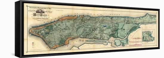 City And Island Of Ny 1865-Vintage Lavoie-Framed Premier Image Canvas