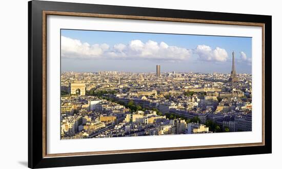 City, Arc De Triomphe and the Eiffel Tower, Viewed over Rooftops, Paris, France, Europe-Gavin Hellier-Framed Photographic Print