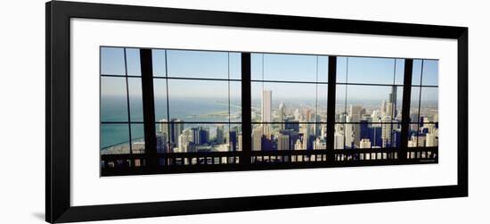 City as Seen through a Window, Chicago, Illinois, USA-null-Framed Photographic Print