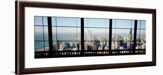 City as Seen through a Window, Chicago, Illinois, USA-null-Framed Photographic Print