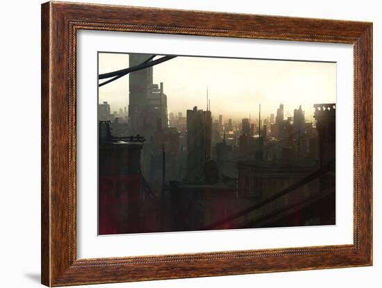 City at Dawn-Stephane Belin-Framed Art Print