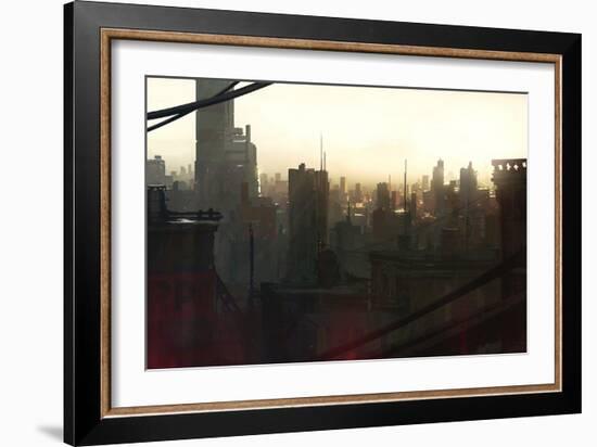 City at Dawn-Stephane Belin-Framed Art Print