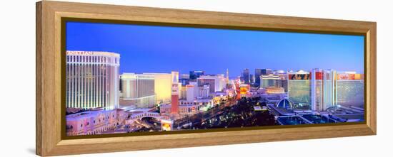 City at Dusk, Las Vegas, Clark County, Nevada, USA-null-Framed Premier Image Canvas