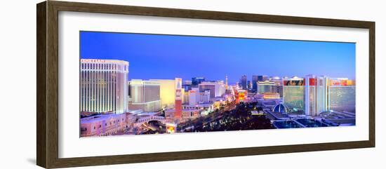 City at Dusk, Las Vegas, Clark County, Nevada, USA-null-Framed Photographic Print