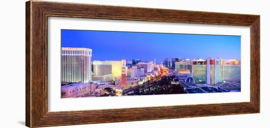 City at Dusk, Las Vegas, Clark County, Nevada, USA-null-Framed Photographic Print