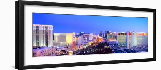 City at Dusk, Las Vegas, Clark County, Nevada, USA-null-Framed Photographic Print