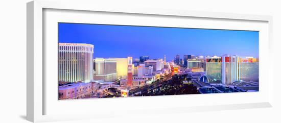 City at Dusk, Las Vegas, Clark County, Nevada, USA-null-Framed Photographic Print