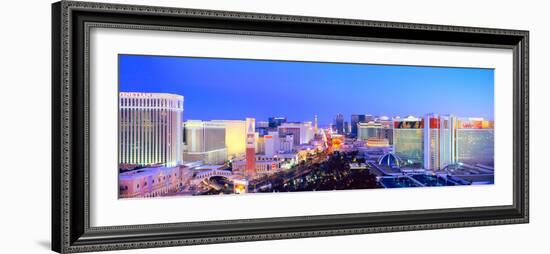 City at Dusk, Las Vegas, Clark County, Nevada, USA-null-Framed Photographic Print