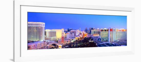 City at Dusk, Las Vegas, Clark County, Nevada, USA-null-Framed Photographic Print