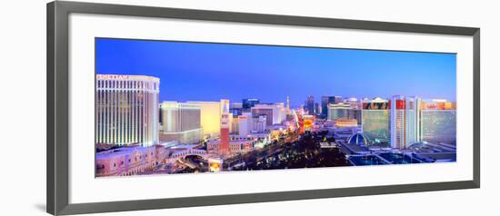 City at Dusk, Las Vegas, Clark County, Nevada, USA-null-Framed Photographic Print