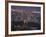 City at Dusk, with Bahai Shrine in Foreground, from Mount Carmel, Haifa, Israel, Middle East-Eitan Simanor-Framed Photographic Print