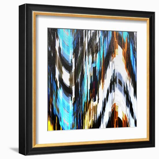 City at Night in Snow-Ursula Abresch-Framed Premium Photographic Print