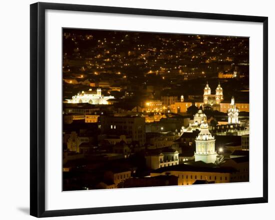 City at Night, Quito, Pichincha Province, Ecuador-Merrill Images-Framed Photographic Print