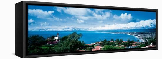 City at the Coast, Palos Verdes Peninsula, Palos Verdes, Los Angeles County, California, USA-null-Framed Premier Image Canvas