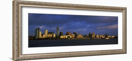 City at the Waterfront, Liverpool, River Mersey, Merseyside, England 2010-null-Framed Photographic Print
