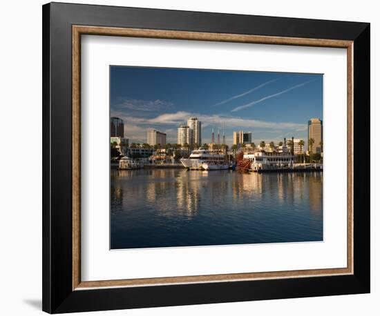 City at the Waterfront, Shoreline Village, Long Beach, Los Angeles County, California, USA-null-Framed Photographic Print