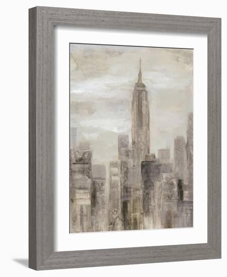 City Blocks II Greige-Silvia Vassileva-Framed Art Print