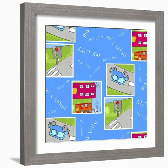 City Blocks-null-Framed Giclee Print