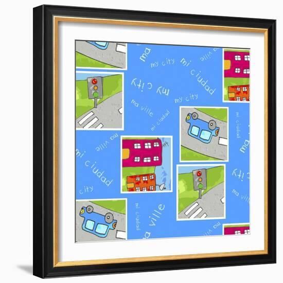 City Blocks-null-Framed Giclee Print