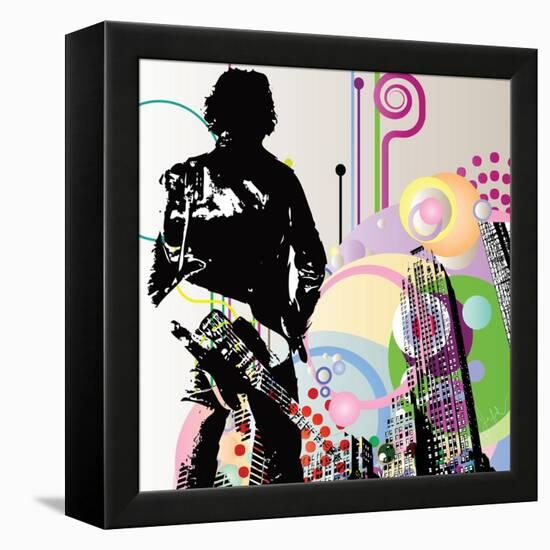 City Boy-Jean-François Dupuis-Framed Stretched Canvas