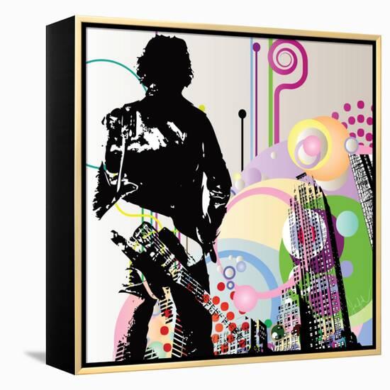 City Boy-Jean-François Dupuis-Framed Stretched Canvas