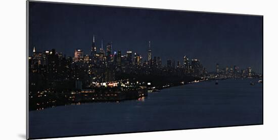 City by Night-Pete Kelly-Mounted Giclee Print