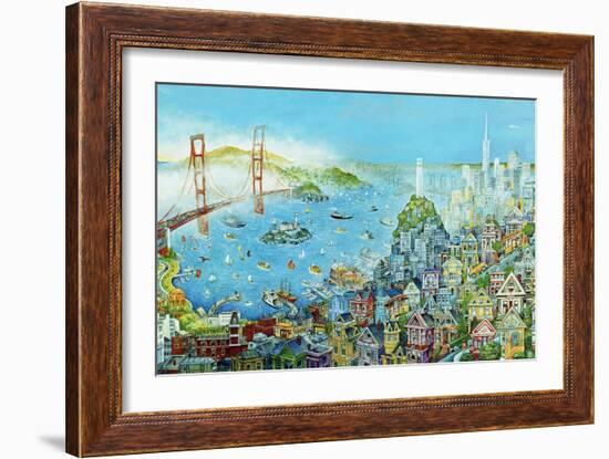 City by the Bay-Bill Bell-Framed Giclee Print