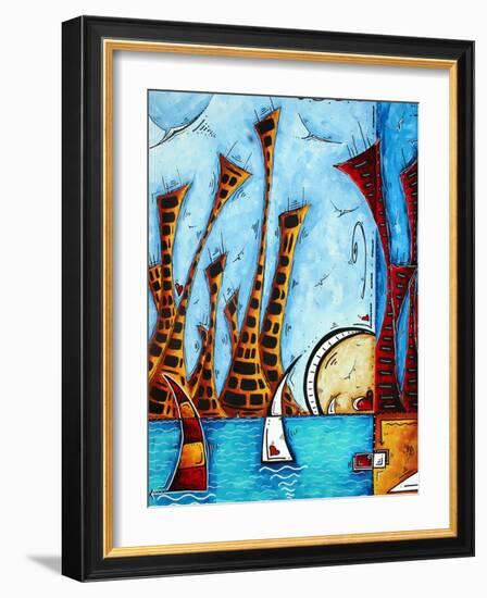 City By The Bay-Megan Aroon Duncanson-Framed Art Print