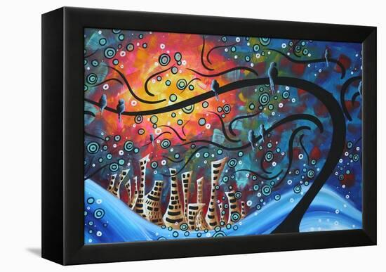 City By The Sea-Megan Aroon Duncanson-Framed Stretched Canvas