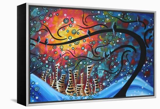 City By The Sea-Megan Aroon Duncanson-Framed Stretched Canvas