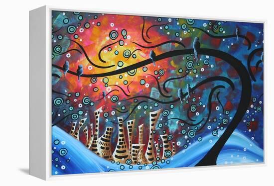 City By The Sea-Megan Aroon Duncanson-Framed Stretched Canvas