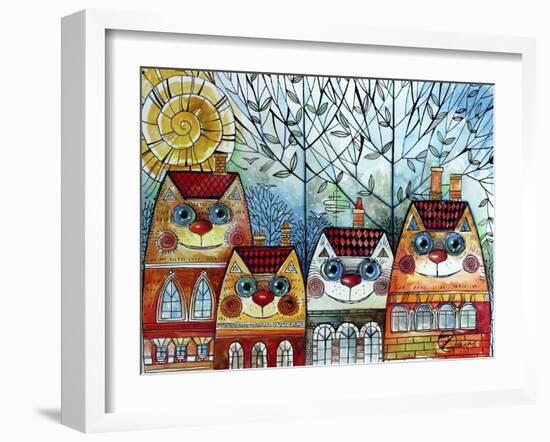 City Cat-Oxana Zaika-Framed Giclee Print