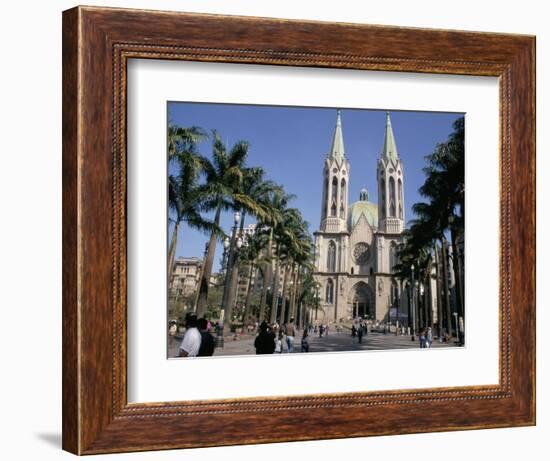 City Cathedral, Sao Paulo, Brazil, South America-Tony Waltham-Framed Photographic Print